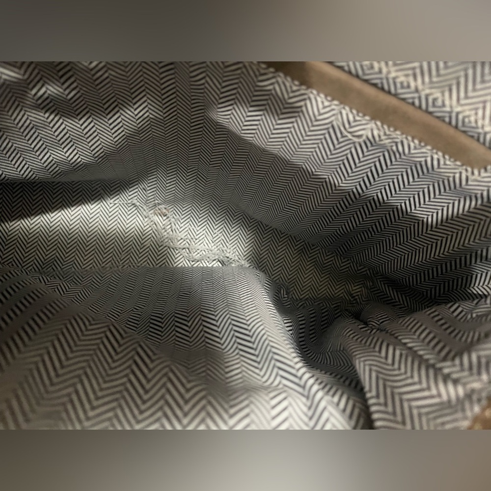 Westerncore nude tan satchel bag embellished fringe cowboy faux leather large - Picture 5 of 11